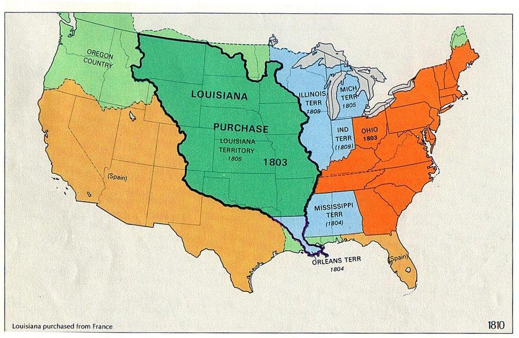 Louisiana Purchase 1803-Jefferson wanted to expand the U.S.