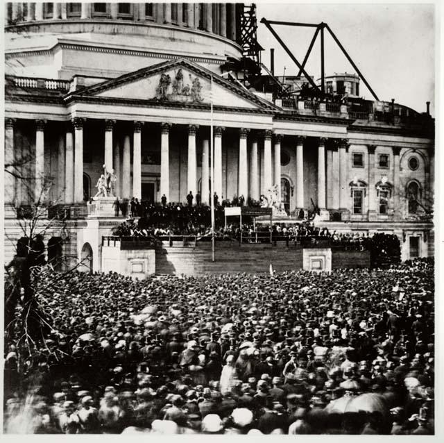 LINCOLN IS INAUGURATED MARCH 1861!
