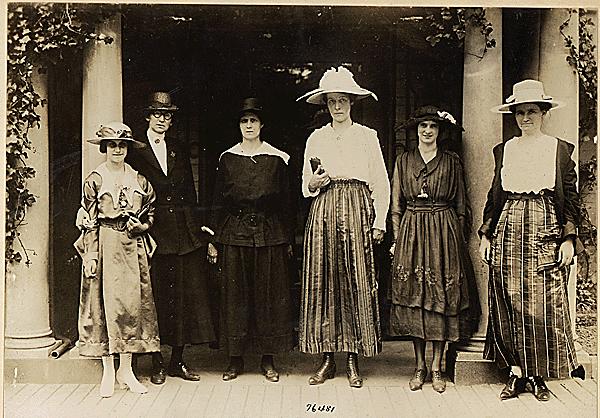 Six women war workers, representing thousands of others, were delegated to see President Wilson to urge him to support