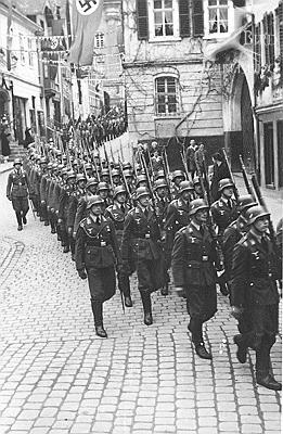 Wehrmarcht Troops marched into