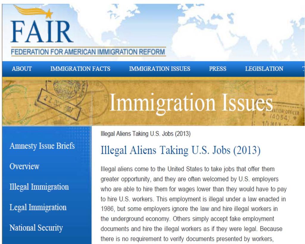 Type 1: Immigrants take jobs and depress wages Immigrants take jobs They depress