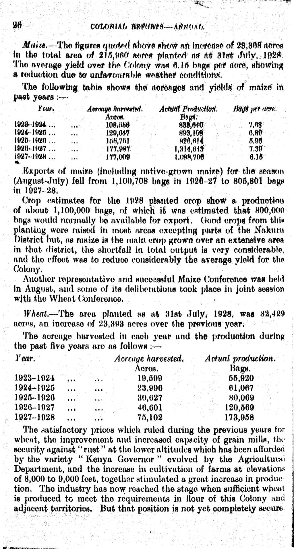 26 cohomalt M&fM&~~~A$nvAij, Mam. The figure* quoted above show art increase at 28,368 acres In the total area of 215,060 aefes jmaoted 1 a# &# 31.# July, 1928.