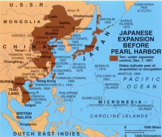 Japan aggressively expands in Asia