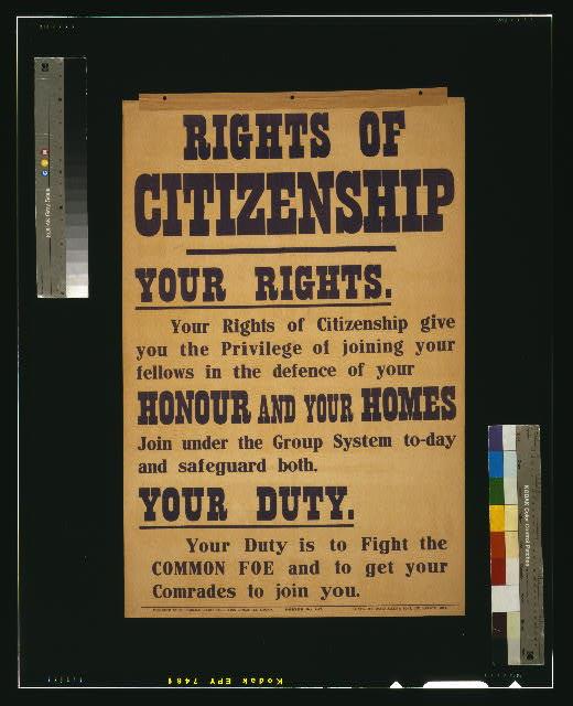 15. The poster below, which appeared in the United States in 1916, best reflects which statement in the Oath of Allegiance? Source: Library of Congress a.