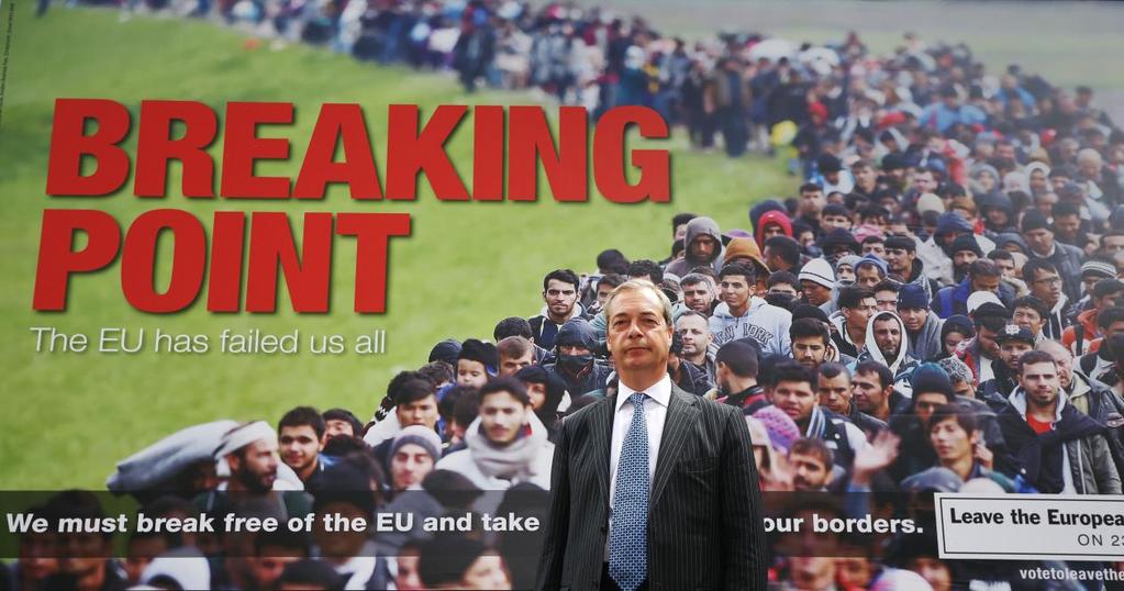 Ukip leader Nigel Farage in front of the Breaking Point poster Moreover, Brexit leaders suggested that the UK would be able to keep the advantages of EU membership primarily free trade access to the