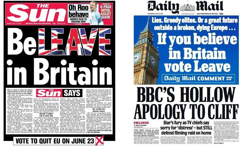 At the same time it must be said that the British people can be fairly cynical about what newspapers serve up. Radio and television were more balanced throughout the referendum campaign.