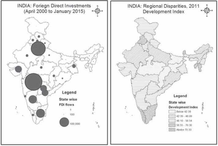 FOREIGN DIRECT INVESTMENT AND REGIONAL DISPARITIES... 1079 states and increase in literacy and urbanization in north eastern hill states are prominent in their high development scores.