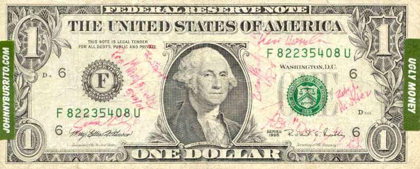 The US Dollar The circle/letter combination tells where the dollars
