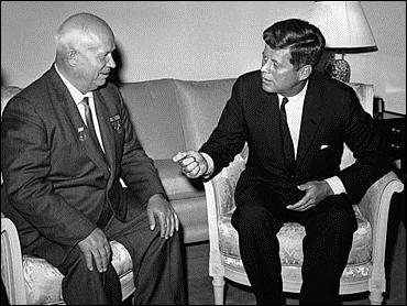 Khrushchev & JFK meet to discuss Berlin and nuclear weapons.