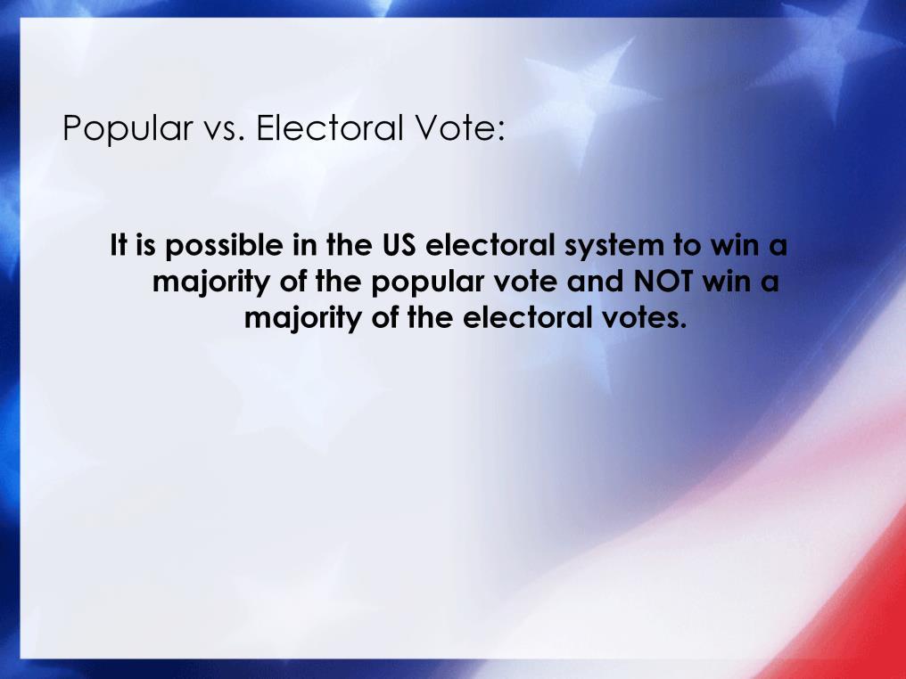 Perhaps one of the most unique and important characteristics of the US electoral system, is that it is