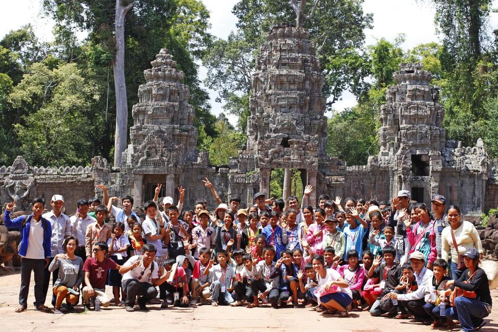 Teachers and students at Ta Prohm Temple Everyone had a fantastic time.