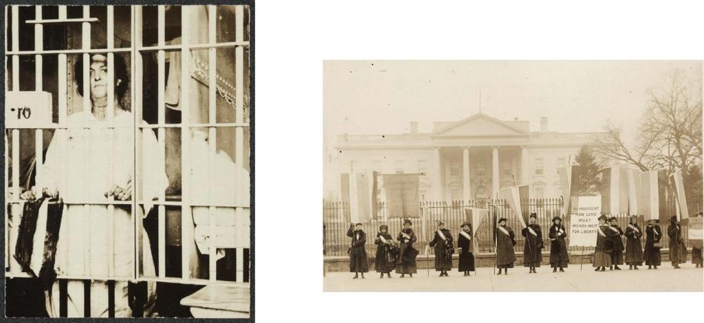 The National Women s Party Pickets the White House A new militant suffrage group, the National Women s Party (NWP), formed in 1916. Led by Alice Paul, the NWP began picketing the White House.