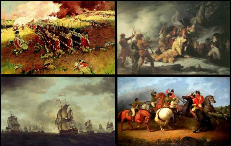First battles fought between English and Americans