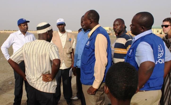 Shelters, Chad, July 2014/ IOM The SRSG also visited, along with IOM, the Gaoui temporary site, in N'Djamena, to see the difficulties faced by displaced people and expressed his concern over the