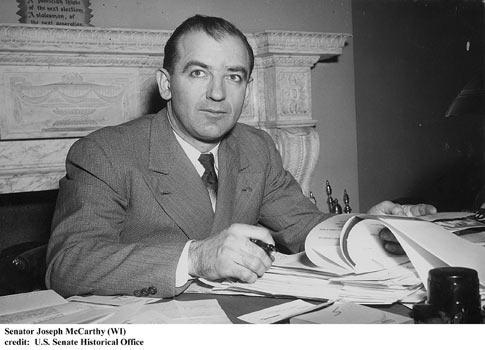 Senator Joe McCarthy Joseph McCarthy (1908-1957) was a Republican Senator from
