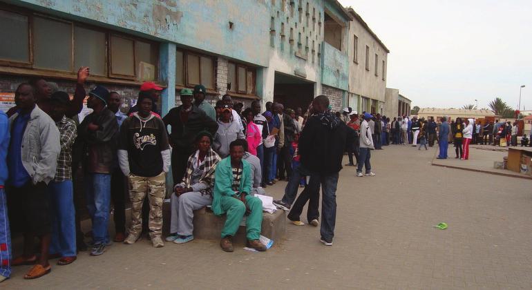 39 Long queues in the morning reflected the interest of the Namibian voters in casting their vote.