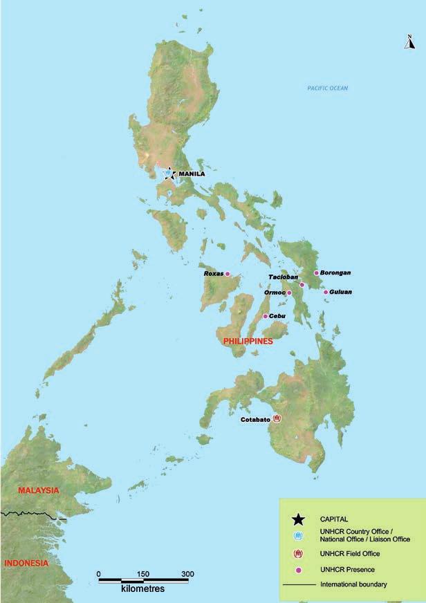 THE PHILIPPINES Overview Operational highlights In support of the Government, UNHCR s operation in the Philippines was expanded to respond to the Typhoon Haiyan emergency in November.