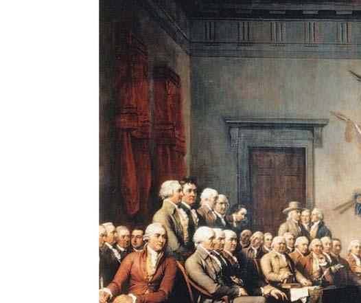 Declaration of Independence in Congress, at the Independence Hall, Philadelphia, July 4, 1776 (1819), John Trumbull. Oil on canvas. The Granger Collection, New York.