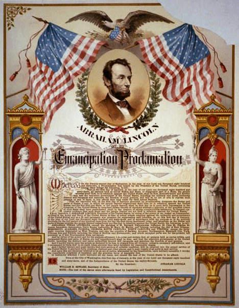 Preliminary Emancipation Proclamation made on September 22, 1862 Emancipation