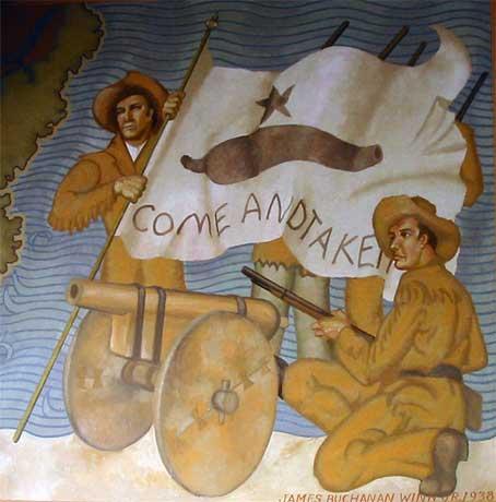 Source #4 Immediately proceeding the Battle of Gonzales, Mexican General Cos ordered that all weapons given to the Texans be given over to Mexican authorities.