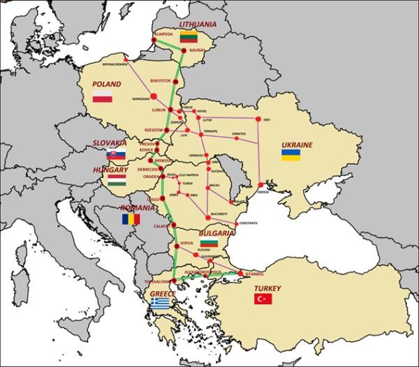 Infrastructural projects Via Carpatia Transportation route along the eastern border of the EU Crossing with transportation corridors from the Western Europe to the Russian Federation Motorway or
