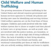 Human Trafficking and Child Welfare: A Guide for Child Welfare Agencies, Child Welfare Information