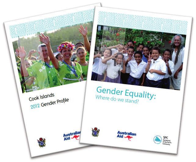 Programme report: 1 July 2014 30 June 2015 Figure 4: Cover of the Cook Islands Gender Profile and brochure Table 2 summarises progress made in Component 2, based on the outputs outlined in the