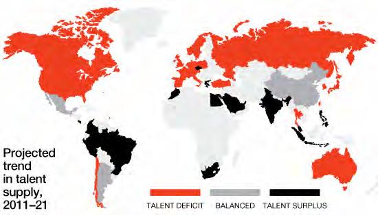 Global Talent Crunch The Global Talent Crunch Over the next decade, it is estimated that the growth in demand for collegeeducated talent will exceed the growth in supply