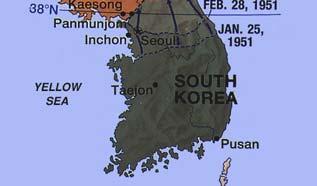 Decision to cross 38 th parallel in an attempt to reunify Korea under US aegis The Dawn of the Cold War, 1945-1953 1950-1953: The Korean War 6.
