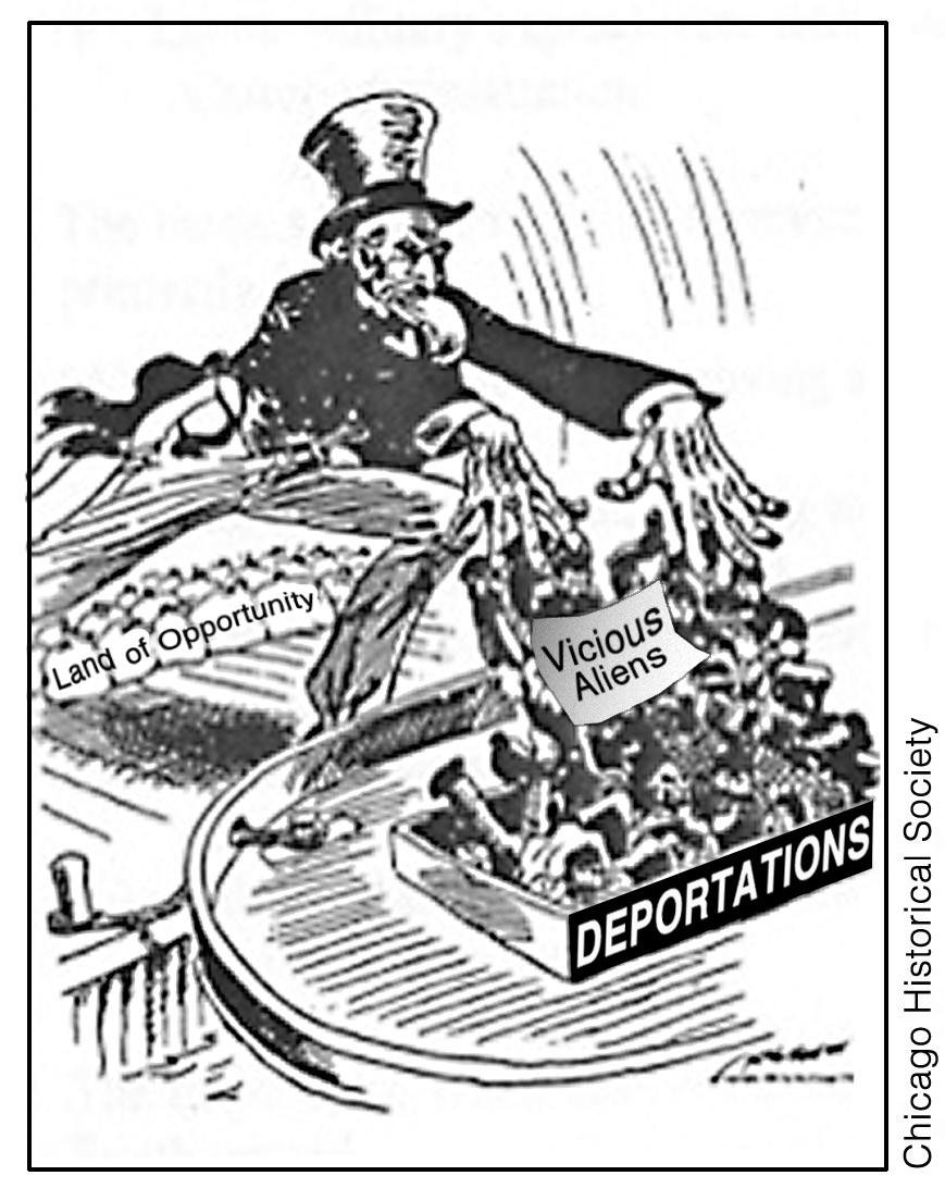SS.912.A.5.2 SS.912.A5.7 3. Which event do these newspapers describe? A. the Cold War B. the Red Scare C. Prohibition D. the Great Migration The political cartoon below depicts Uncle Sam in 1920. 4.