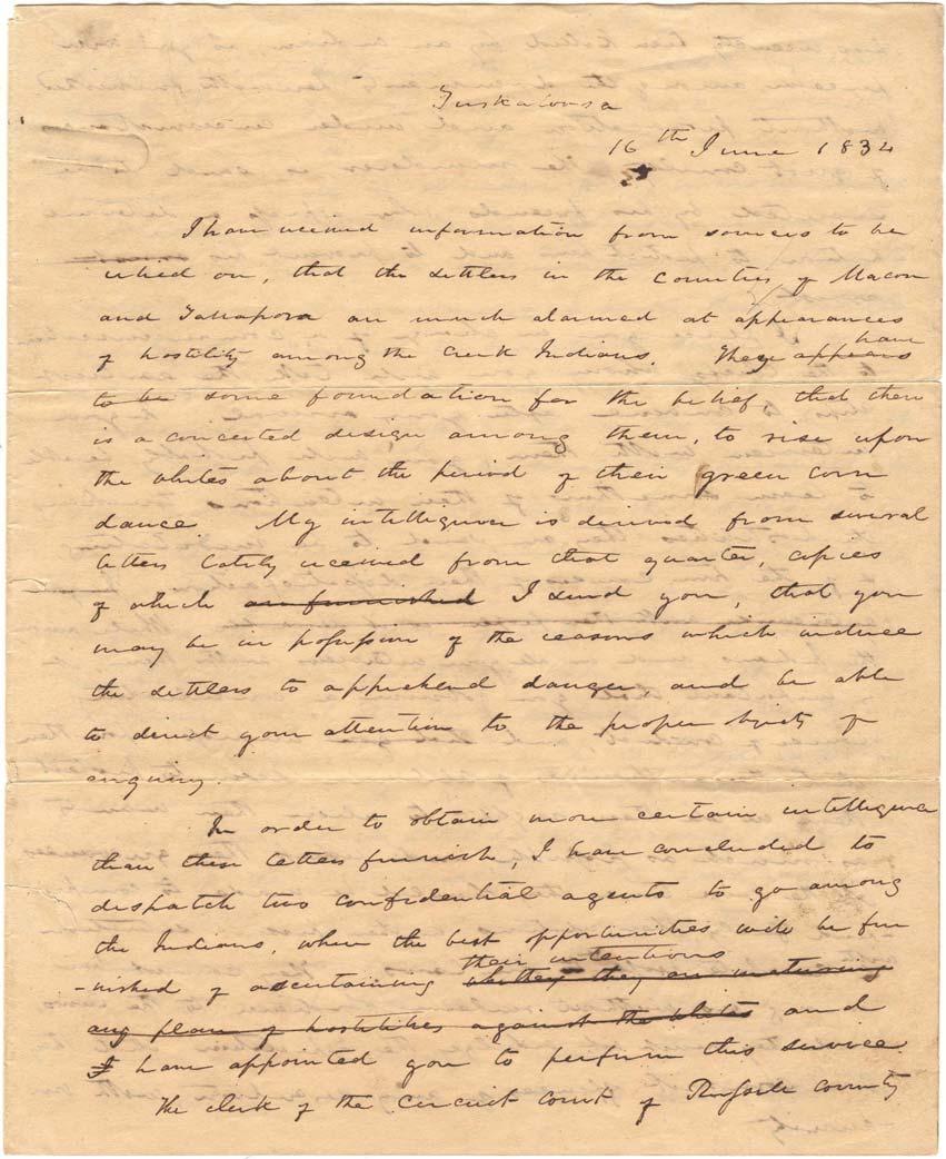 Document D Letter from Alabama Governor John Gayle, appointing two unnamed