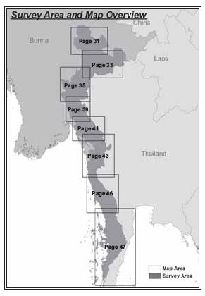 Map of survey area covered by the Thailand Burma Border Consortium (not covered in the present report) Source: Thailand Burma Border Consortium, 2006 For more detail of the areas covered by the TBBC