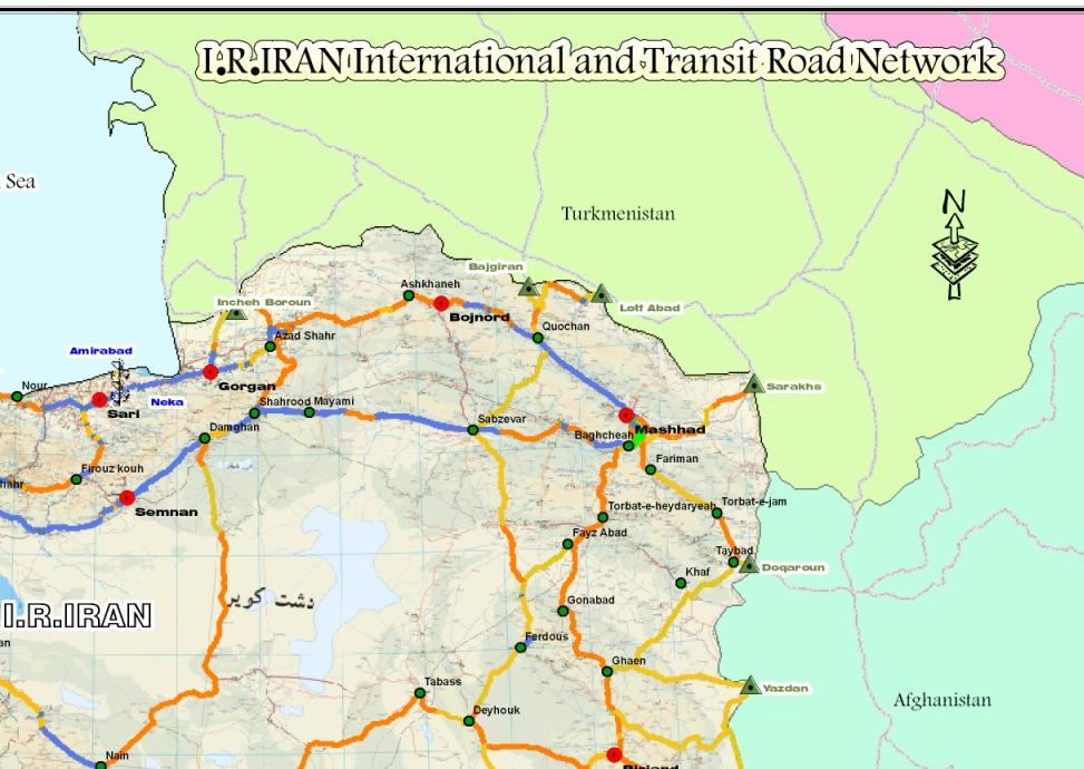 Common Border in East of Iran Name Of Border With