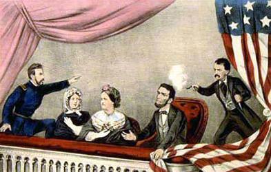 April 14, 1865 The Assassination of President Abraham Lincoln Five days after Lee surrenders to Grant, President Lincoln took a break from politics and attended an event at the