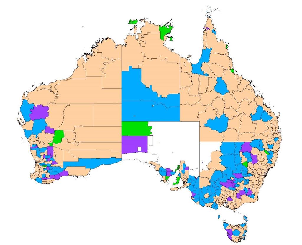 Figure 2: Growth Australia-Born and Overseas-Born Population, 2006-11 Source: ABS Census data 2006, 2011 By settling in regional communities, international migrants are helping to provide stability