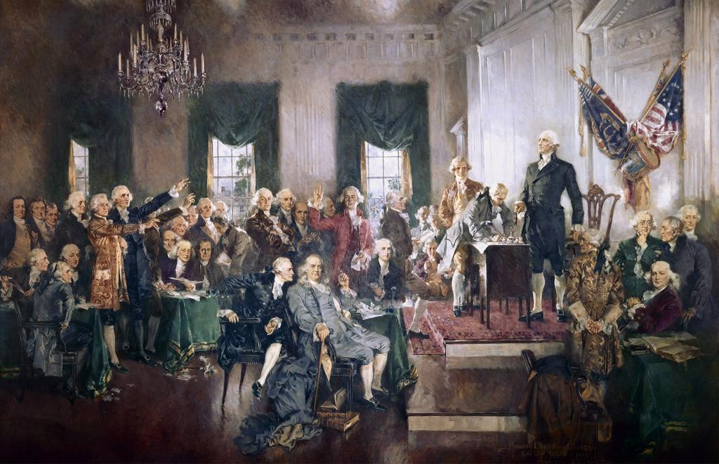 com July 2009 Famous painting of the signing of the Constitution of the United States by Howard Chandler