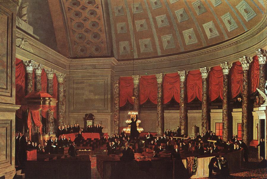 Samuel Finley Breese Morse Congress Hall, The Old House of Representatives 1822 The Constitutional Leadership.