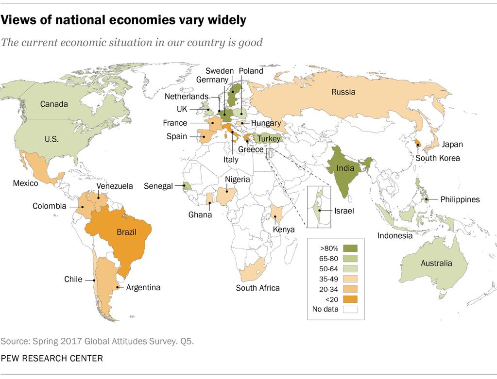 3 Global Publics More Upbeat About the Economy But many are pessimistic about children s future Nearly a decade after the worst economic downturn since the Great Depression, economic spirits are