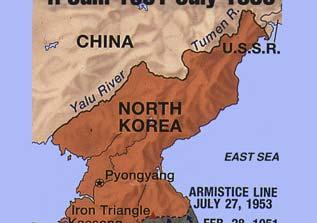 1950-1953: The Korean War 6. As MacArthur came close to Yalu river, massive Chinese intervention. 7.