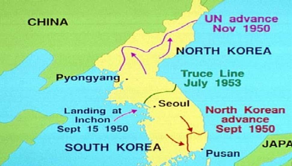 US Involvement U.S. turned the tide at Inchon (Sept 1950) 2 weeks N.