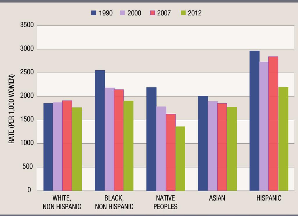 Fewer births have implications for the diversity of the child population because recessionary declines in fertility rates have been uneven among racial and ethnic populations.