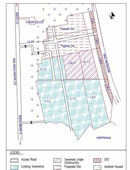 SITE MAP OF KANNAGI NAGAR 122 FORCED TO THE