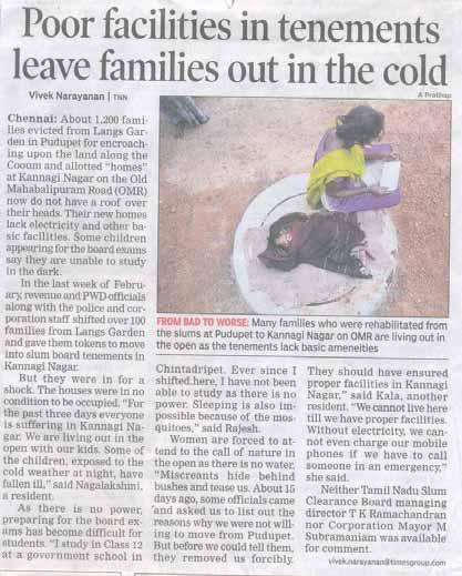 POOR FACILITIES IN TENEMENTS LEAVE FAMILIES OUT