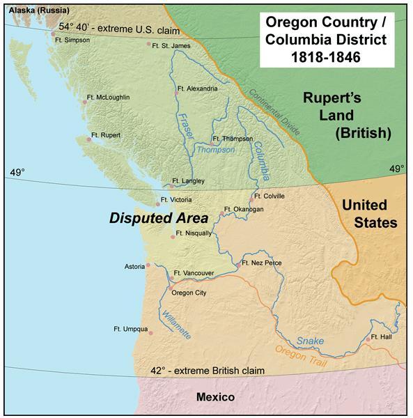 President Polk wanted control of the Oregon Territory and was willing to go to war with Britain. 54º40' or fight was his position.