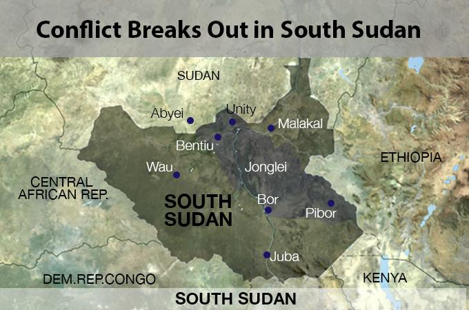 [AlJazeera] Abstract Thousands of people were injured or killed in South Sudan after clashes broke out in its capital, Juba, between pro-regime Salva Kiir supporters and forces loyal to fired Vice