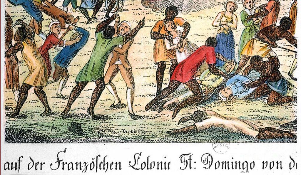 slaves battled each other French troops arrived in