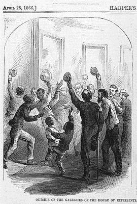 CIVIL RIGHTS ACT FROM HARPER S MAGAZINE 1866 BLACKS CELEBRATE One of the important acts passed by Congress was the Civil Rights Act