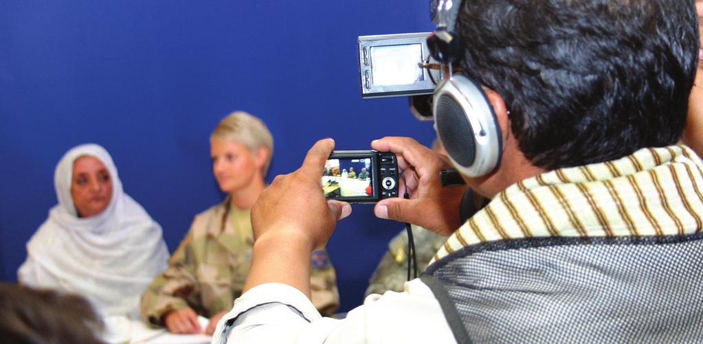 Afghan reporters record statements by female leaders on concerns about security PHOTO : flikr increasing public awareness surrounding attacks on education facilitating journalists visits to affected