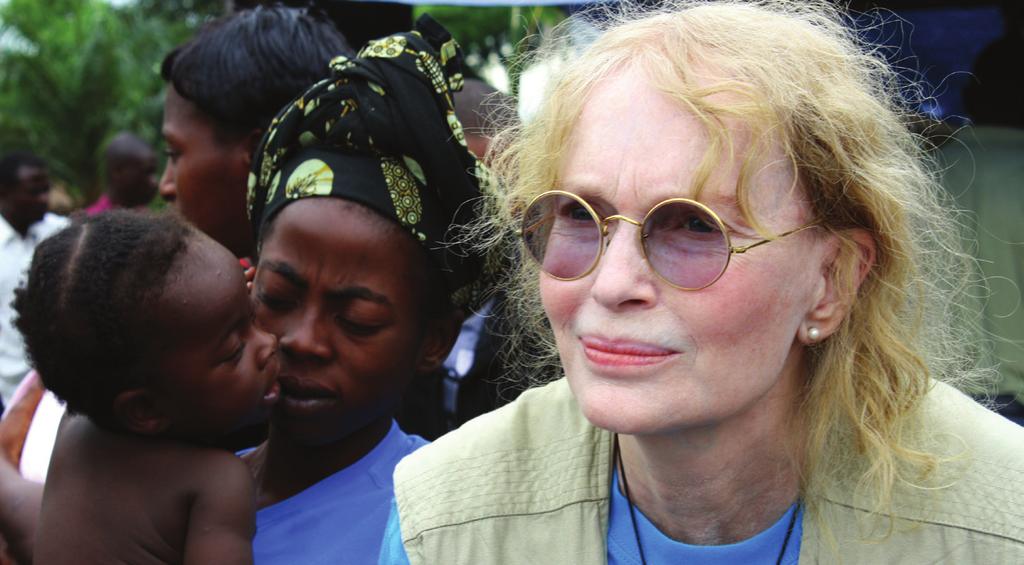 Actress Mia Farrow, a UNICEF Goodwill Ambassador, promotes children's rights in DRC PHOTO : UNIcEF government, heads of state, political parties, or other target audiences private meetings with