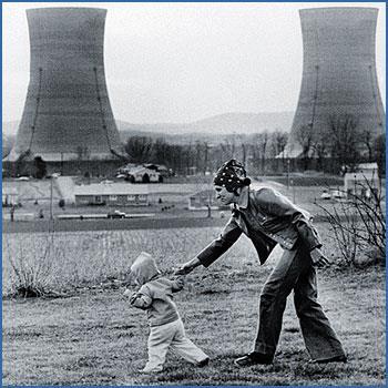 Three-Mile Island March 28, 1979 One of the nuclear reactors at the Three-Mile Island power plant in Pennsylvania suffered a core meltdown, releasing radioactive gas into the surrounding environment